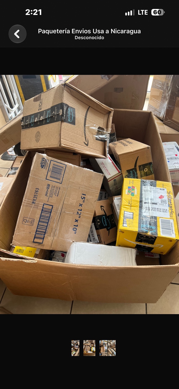 Paquetes recibidos de compras en línea